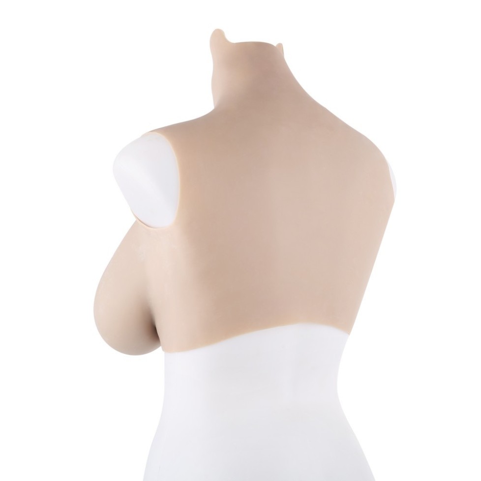 Buste Faux Seins Silicone Pour Les Femmes Col Haut