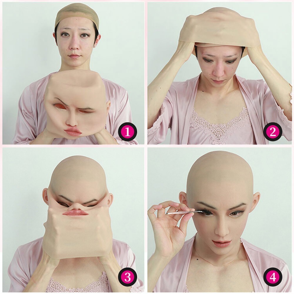 Masque réaliste en silicone, un look féminin