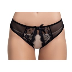 Culotte noire ouverte - MAL115BLK