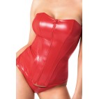 Corset rouge Mysteria F355 wetlook