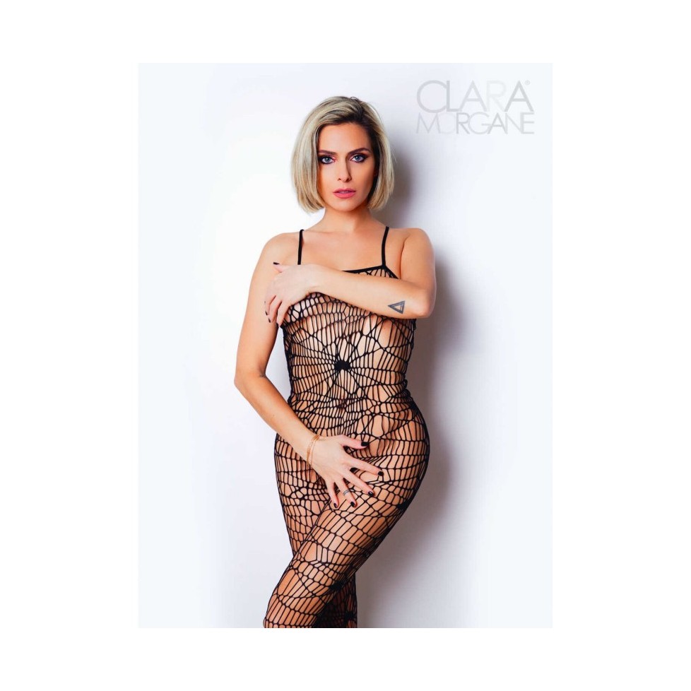 Le numéro 7 bodystocking Clara Morgane - Noir