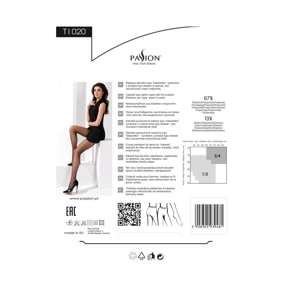 TI020 Collants Résille - Blanc