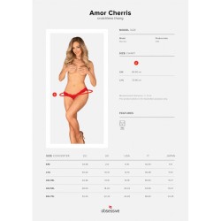 Amor Cherris string ouvert - Rouge