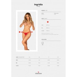 Ingridia string ouvert - Rouge