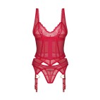 Cupide Desir corset et string - Rouge