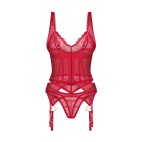 Cupide Desir corset et string - Rouge