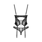 Lune Bellis corset et string - Noirs