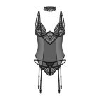 Donarella corset et string - Noir NP