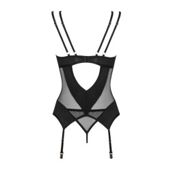 Nesari corset et string - Noir