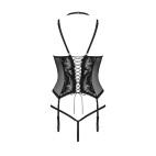 Alessya Corset et string noir