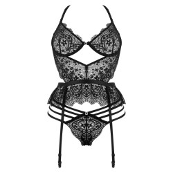 Lace Temptation ensemble - noir