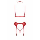 Bondage 243 ensemble lingerie 5 pièces - rouge