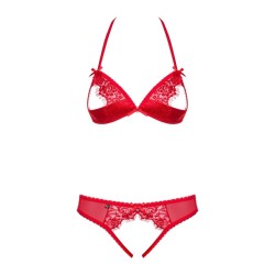 870-SEC-3 Ensemble ouvert 2 pcs - Rouge