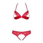 870-SEC-3 Ensemble ouvert 2 pcs - Rouge