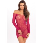 Mini robe transparente manche longue - REN7083-SGA