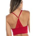 Pyjama 2 pièces rouge top et short - MAL7533RED