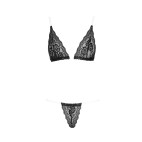 Soutien-gorge dentelle avec bretelles transparente et string - R2213796