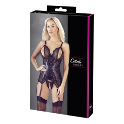 Bustier noir avec jarretelles amovibles - OR2632632BLK