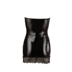 Petit robe aspect cuit Sexy noir avec dentelle - OR2715244BLK