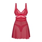 Cupide Desir babydoll et String - Rouge