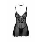 First Kiss 249 babydoll et collier - noire