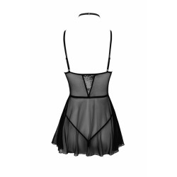 First Kiss 249 babydoll et collier - noire