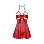 Sexy Kiss 247 babydoll et ruban de satin - Rouge