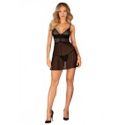 Chemeris babydoll et String - Noire