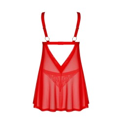 Elianes babydoll et string - Rouge