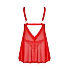 Elianes babydoll et string - Rouge