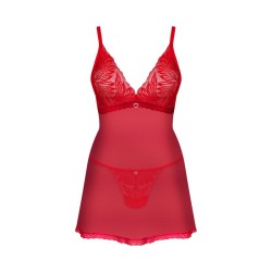 Chilisa babydoll et string - Rouge