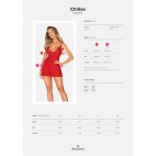 Chilisa babydoll et string - Rouge