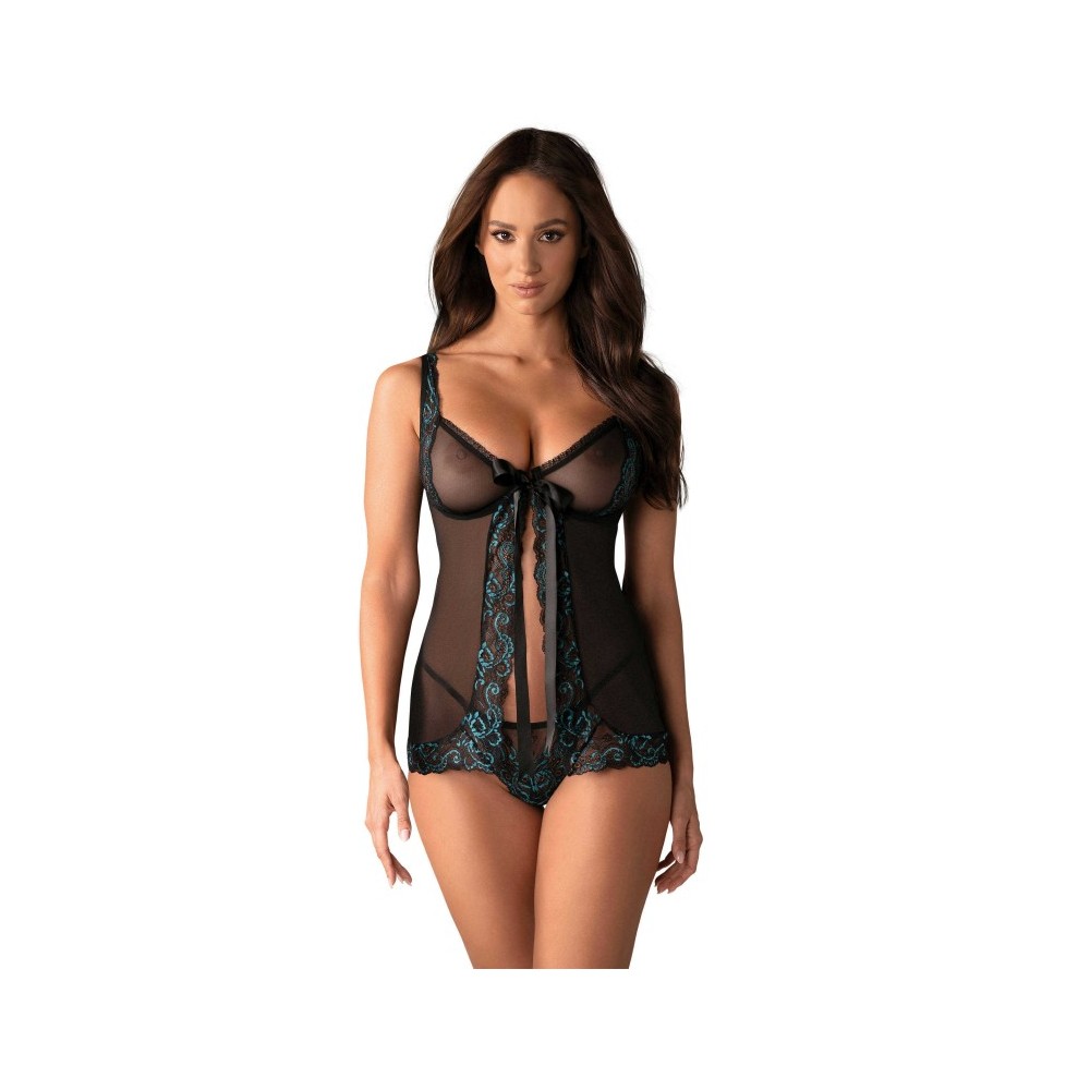 Amanta Babydoll - Noir et Turquoise