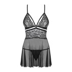 838-BAB-1 babydoll - Noir