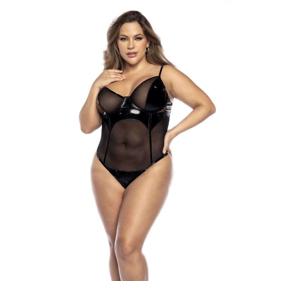 Bodysuit  Wet Look Black - MAL2732XBLK