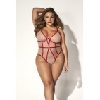 Body String, grande taille, chair et rouge - MAL8817XRED