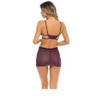 Nuisette violette et string assorti - REN51014-PUR