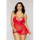 Nuisette et string rouge - DG12701RED