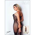 Bodystocking résille noire avec fine bretelles - Le Numéro 6 - Collection Bodystocking - CM99006