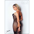 Bodystocking résille noire avec fine bretelles - Le Numéro 6 - Collection Bodystocking - CM99006