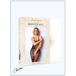 Bodystocking résille noire avec fine bretelles - Le Numéro 6 - Collection Bodystocking - CM99006