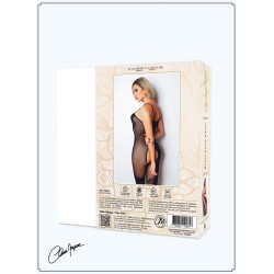 Bodystocking résille noire avec fine bretelles - Le Numéro 6 - Collection Bodystocking - CM99006