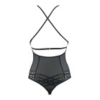 Body string tulle et dentelle noir V-10100 - Axami