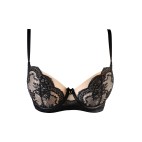 Soutien-gorge tulle et dentelle noir V-10711 - Axami