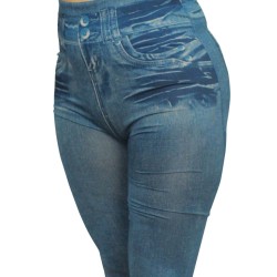 Legging bleu effet jean usé - FD1014