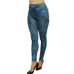 Legging bleu effet jean délavé - FD1016