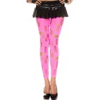 Legging rose fluo ajouré petits et grands trous - MH35472NEP