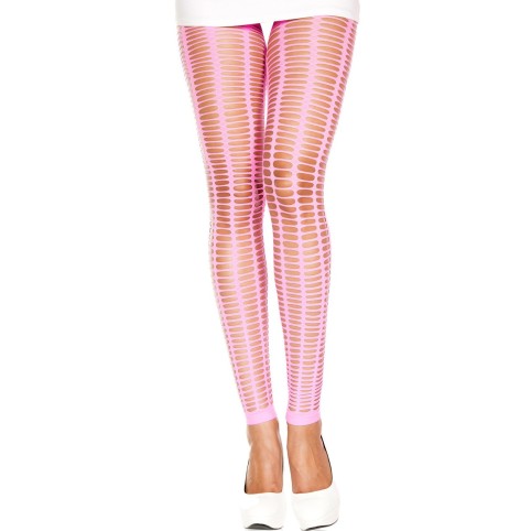 Leggings rose fluo moulant ajouré petits trous - MH35442NEP