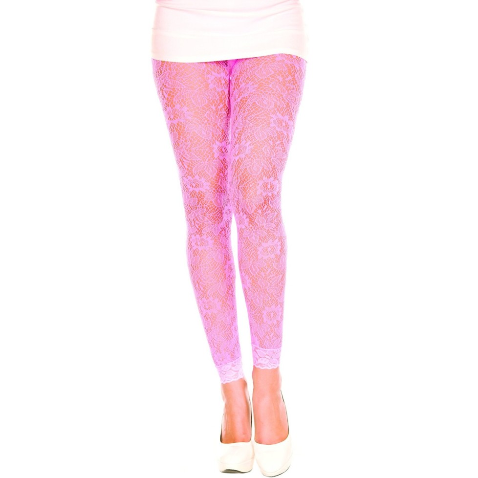 Legging fin dentelle rose - MH35046NEP