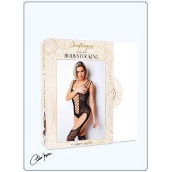 Bodystocking dentelle floral et triple bretelles - Le Numéro 9 - Collection Bodystocking - CM99009